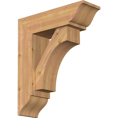 Ekena Millwork Westlake Traditional Smooth Bracket w/ Offset Brace, Western Red Cedar, 7 1/2"W x 24"D x 28"H BKT0806X24X28WTL01SWR
